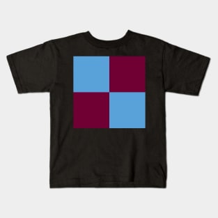 Burnley Claret and Blue Checkered Fan Flag Kids T-Shirt